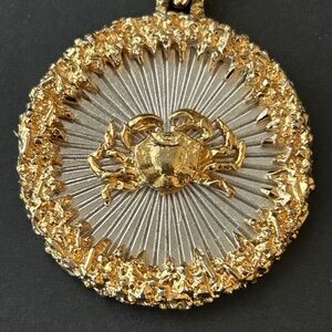 D’Orlan Vintage Necklace, Scorpio Crab Medallion Pendant, Signed & Numbered